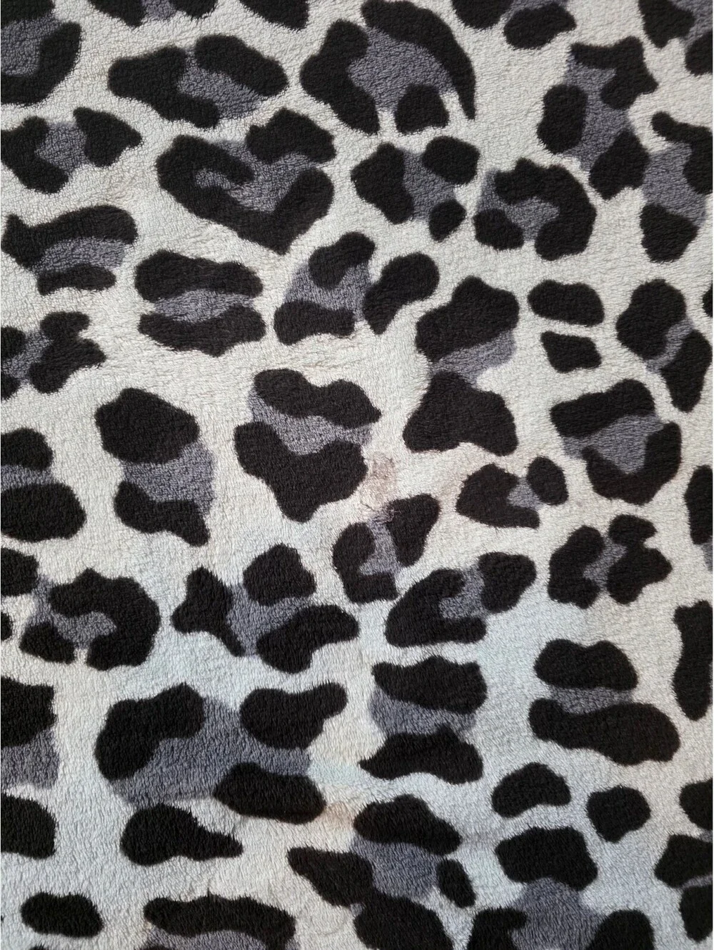 Rare Vintage Victoria's Secret PINK Leopard Stadium Blanket Throw Gray Black